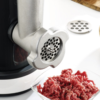 مفرمه لحمه جيباس 1 كيلو 2000 وات - ابيض GMG767 Masterchef Gourmet Kitchen Stand Mixer | Moulinex